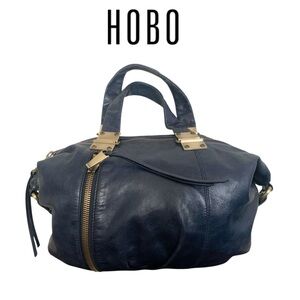 HOBO DERBY VI Soft Leather Tote Hobo Satchel Handbag Purse NAVY Blue $328